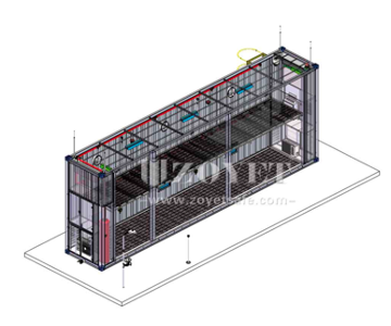 CHEMICAL WASTE STORAGE CONTAINER - Double-Tiered Palletised Drum & IBC Containers Storage Building - Image 3